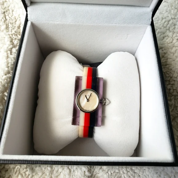 Gucci Flexi Glass Watch GUCCI Vintage Web Sm Skeleton Dial Plexiglass Women main image 2